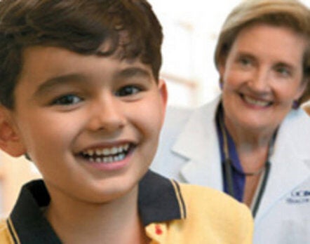 Randi Hagerman, M.D., and a patient with autism